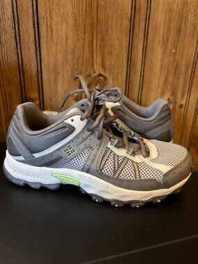 Columbia Switchback 2 Low Women’s Hiking Shoes, size 8, Brown/Gray/Lime Green